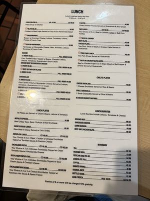 Menu photo 1 El Nopalito's Galveston, TX