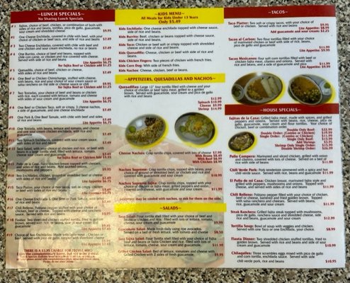 Menu photo 3 Juana's Mexican Restaurant Prague, OK