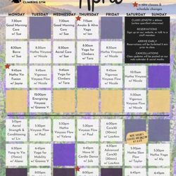 Blue Granite Climbing Gym - Class schedule