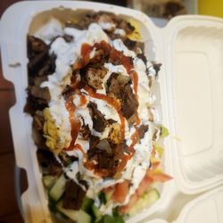Four Guys Fried Chicken & Gyro - Chicken and lamb over rice.