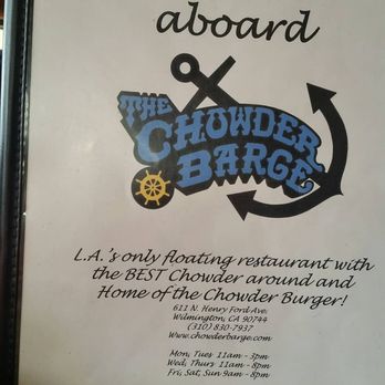 The Chowder Barge - Menu cover - Seafood Near Me - Wilmington, California The Chowder Barge - Menu cover - Seafood Near Me - Wilmington, California
