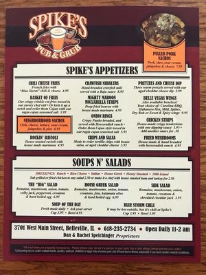 Menu photo 7 Spike's Pub & Grub Belleville, IL Menu photo 7 Spike's Pub & Grub Belleville, IL