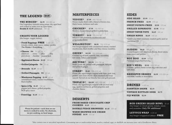 Menu photo 6 BGR Burgers Grilled Right Columbia, MD Menu photo 6 BGR Burgers Grilled Right Columbia, MD