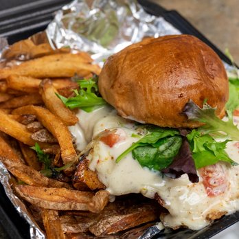 Foster's Catering - Bayou Chicken Sandwich and fries from Foster's. - Caterers Near Me - Indianapolis, Indiana