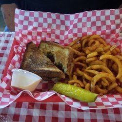 The Cottage Cafe and Bakery - Patty melt and curly spiced fries