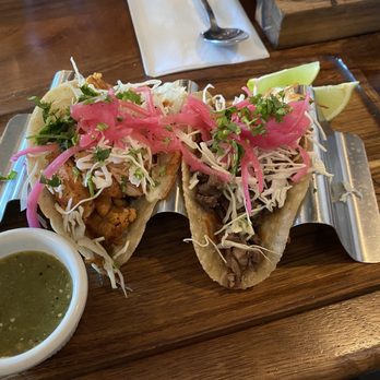 Tacos Fita - chicken & carne asada tacos; very good, but i'll ask for no cheese in the future - Breakfast & Brunch Near Me - Beaverton, Oregon