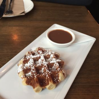 Medina Cafe - DO IT. get the waffle. AND the chocolate lavender sauce. - Breakfast & Brunch Near Me - Vancouver, British Columbia