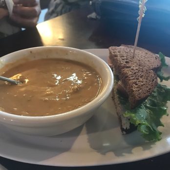The Corner Store - 1/2 sandwich (tuna) with soup (mushroom Brie bisque) - yum - Sandwiches Near Me - San Pedro, California The Corner Store - 1/2 sandwich (tuna) with soup (mushroom Brie bisque) - yum - Sandwiches Near Me - San Pedro, California