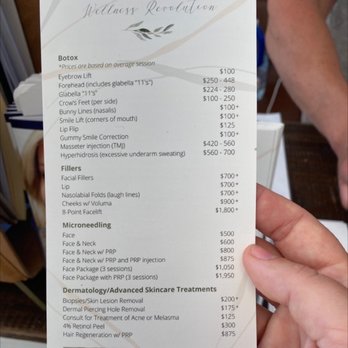 Wellness Revolution - Price list Summer 2022 - Weight Loss Centers Near Me - Culpeper, Virginia Wellness Revolution - Price list Summer 2022 - Weight Loss Centers Near Me - Culpeper, Virginia