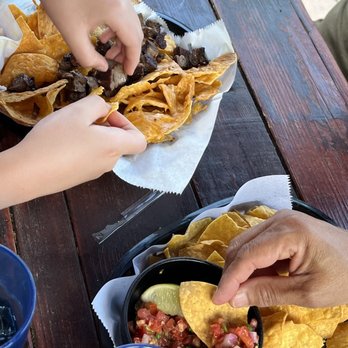 Peach Street Distillers - Chips & Pico and Carne Asada nachos - Distilleries Near Me - Palisade, Colorado