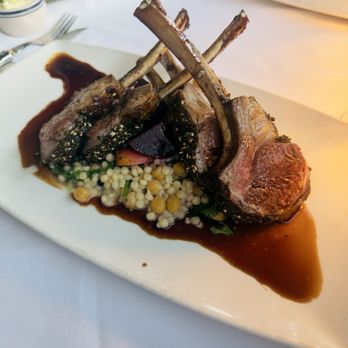 Bouchon - Shallot-Glazed Rack of Lamb (Medium-Rare to Medium) - French Near Me - Santa Barbara, California