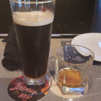 BJ's Restaurant & Brewhouse - Tatonka Stout, Knob Creek neat - New American Near Me - Laurel, Maryland