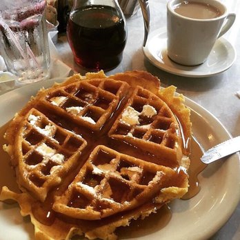 Harry's Restaurant - Waffle with banana inside - Breakfast & Brunch Near Me - Houston, Texas
