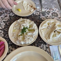Hummus and baba ganouch