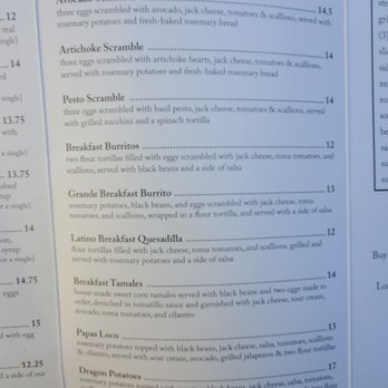 Orphan - Partial Menu - Breakfast & Brunch Near Me - Sacramento, California