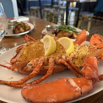 The Wharf - 2 lb Baked Stuffed delicious Lobster cooked just right & chock full of Lobster meat. - Seafood Near Me - Warren, Rhode Island