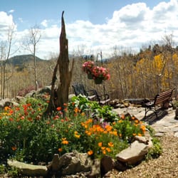 Brooklyn Mining Company Bed and Breakfast - Patio and gardens overlooking the aspens