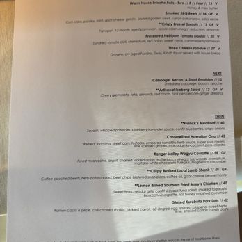 Francks - You'll never have the same menu twice - New American Near Me - Holladay, Utah