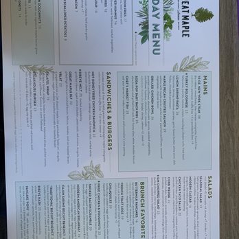 Great Maple - Menu - New American Near Me - Newport Beach, California