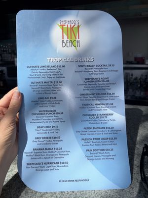 Menu photo 1 Shephard's Tiki Beach Bar Clearwater, FL Menu photo 1 Shephard's Tiki Beach Bar Clearwater, FL