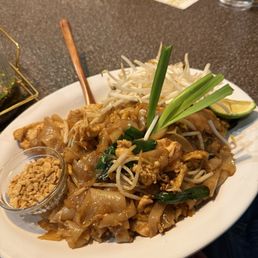 Pad Thai upgraded to big noodles Pad Thai upgraded to big noodles