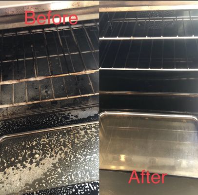 Oven Cleaning - Oven Cleaning -- Before & After