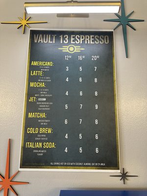 Menu photo 1 Vault 13 Espresso Beaverton, OR