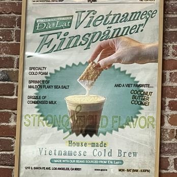 IDYLLIC - Poster of their signature drink - Coffee & Tea Near Me - Los Angeles, California