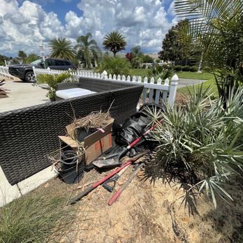 AGC GroundScapes - Just piled up stuff everywhere...buckets full of yard debris which we cleaned up... - Landscaping Near Me