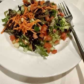 Peppertree Restaurant - House salad comes with the entree - Steakhouses Near Me - Colorado Springs, Colorado