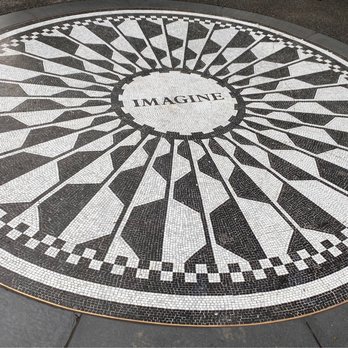 Central Park Conservancy - Imagine mosaic tile at Strawberry Fields (tribute to John Lennon) - Parks Near Me - New York, New York