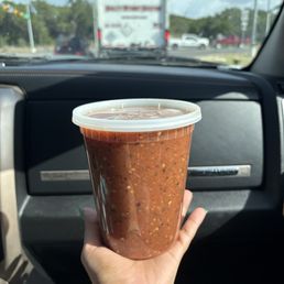 The salsa was so good we had to take it to go! The salsa was so good we had to take it to go!