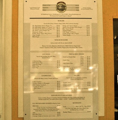 Menu photo 7 Healdsburger Healdsburg, CA