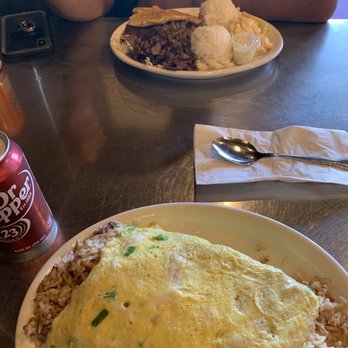 Aloha Kitchen - Adobo Fried Rice Omelette and Mix Plate - Hawaiian Near Me - Las Vegas, Nevada Aloha Kitchen - Adobo Fried Rice Omelette and Mix Plate - Hawaiian Near Me - Las Vegas, Nevada