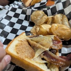 Weasy's Lounge & Grille - Peanut butter and pepper jack cheese on the top