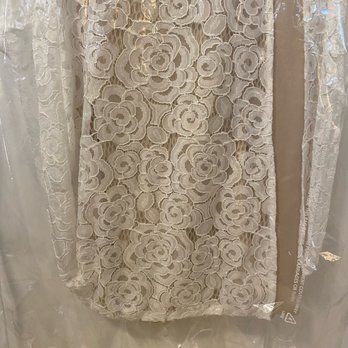 The Drycleaners - I had so much stuff stuck in the lace work of this dress and dirt stains but they got it all out and kept the fabric undamaged. - Sewing & Alterations Near Me - Springfield, Virginia The Drycleaners - I had so much stuff stuck in the lace work of this dress and dirt stains but they got it all out and kept the fabric undamaged. - Sewing & Alterations Near Me - Springfield, Virginia
