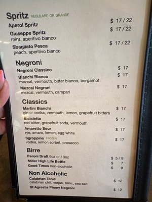 Menu photo 1 Bar Bianchi New York, NY Menu photo 1 Bar Bianchi New York, NY