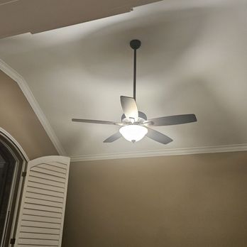 M & M Electric Services - A new ceiling fan and light. - Electricians Near Me