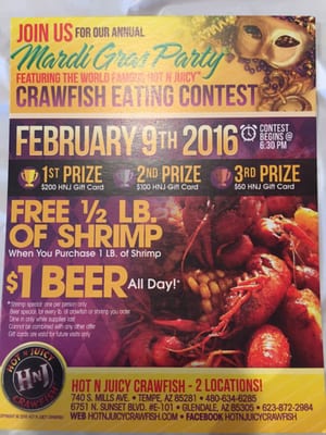 Menu photo 6 Hot N Juicy Crawfish Glendale, AZ
