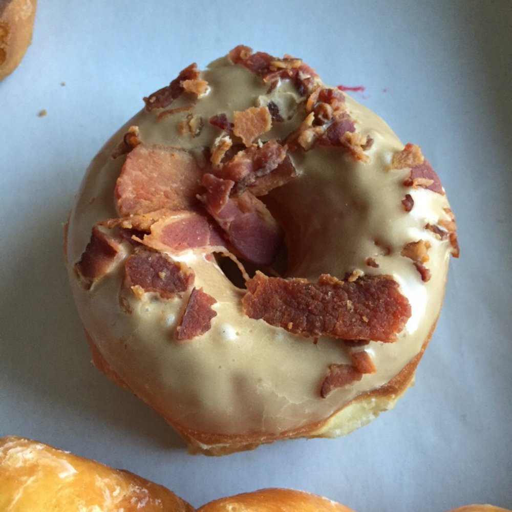 Best Donuts - This is my new favorite. Bacon maple doughnut because bacon makes everything better. - Donuts Near Me - Pittsburg, California Best Donuts - This is my new favorite. Bacon maple doughnut because bacon makes everything better. - Donuts Near Me - Pittsburg, California