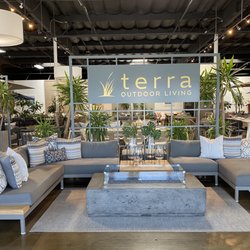Terra Outdoor Living - Ojai sectional furniture at store entrance