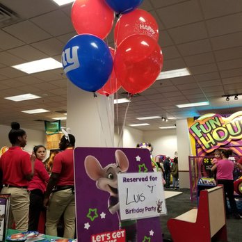 Chuck E. Cheese - I brought in the balloons but they have signage for your birthday party - Arcades Near Me - Paramus, New Jersey