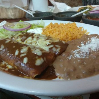 Yoli's Mexican Kitchen - Enmoladas, are just like enchiladas, but with mole. Think of enchiladas, God level - Mexican Near Me - Downey, California Yoli's Mexican Kitchen - Enmoladas, are just like enchiladas, but with mole. Think of enchiladas, God level - Mexican Near Me - Downey, California