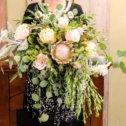 Apple Blossom Flowers - English Rose Bridal Bouquet.