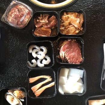 Chako - We ordered chicken, beef, ribs, mushroom, muscles, calamari and shrimps. - Barbeque Near Me - Aurora, Ontario