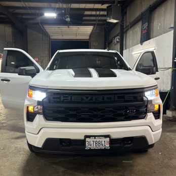 EMJ Window Tint - Front LED lights - Car Window Tinting Near Me - Montgomery, Illinois