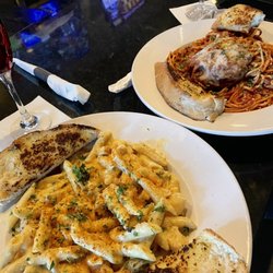 Shrimp alfredo & chicken parmesean