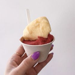 Hila Gelato Caffe - Fresh made mango and strawberry gelato from the gelato making class.