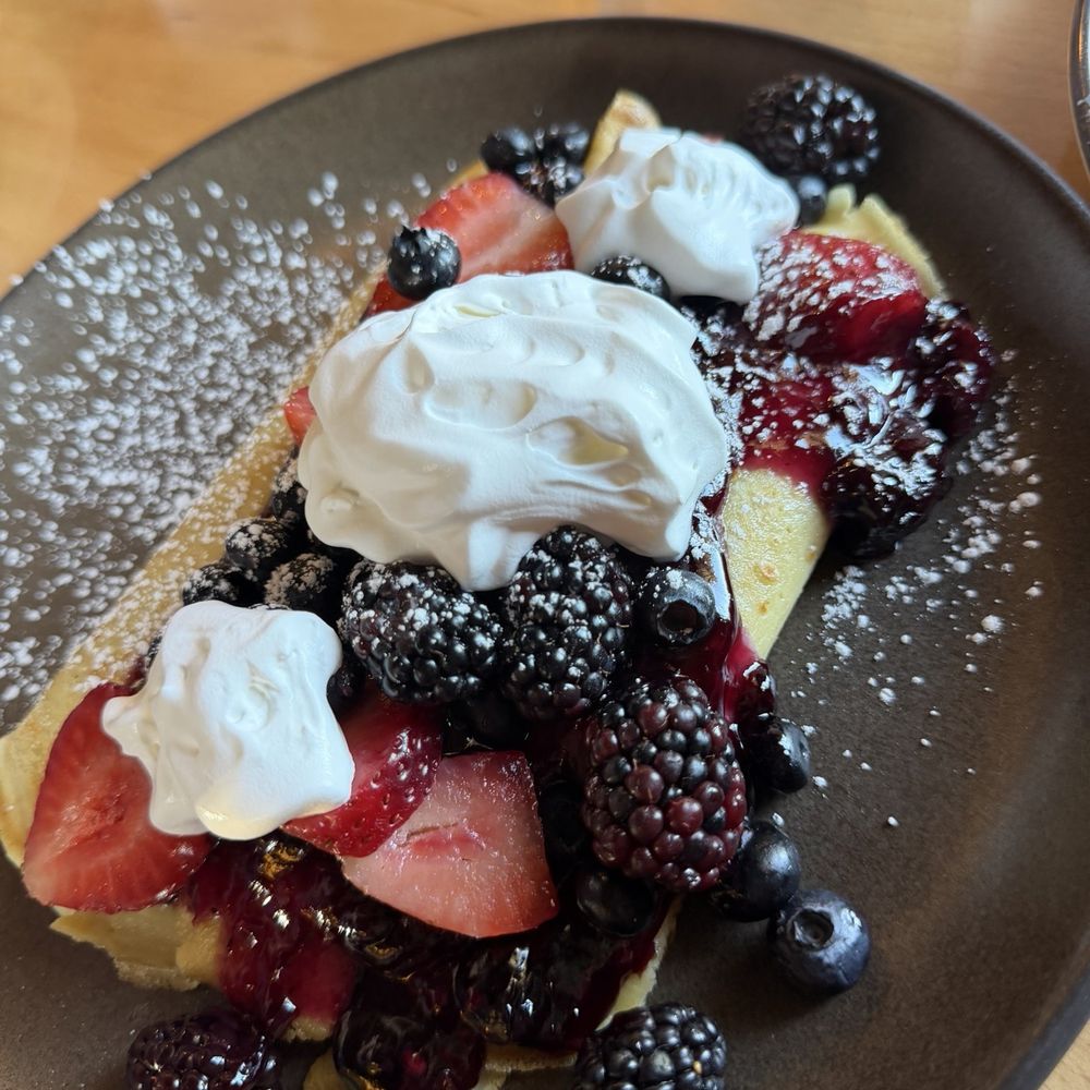 Mixed berry crapes on special Mixed berry crapes on special