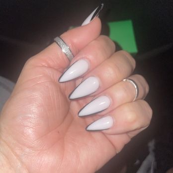 Zion Nails and Waxing - Full set acrylic nails with colored powder, LOVED IT!! - Nail Salons Near Me - Live Oak, Texas